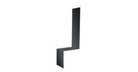 Планка примыкание боковое фальц Grand Line 0,5 Drap TX RAL 7024 мокрый асфальт (2м)