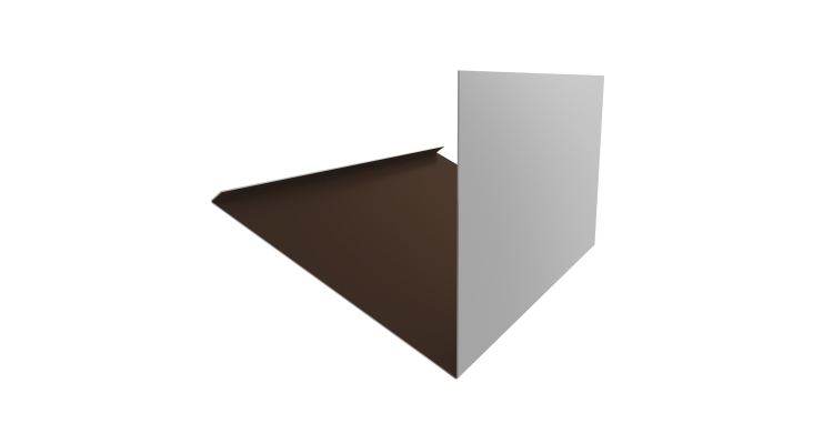 Планка примыкание верхнее к трубе фальц 0,5 Drap RAL 8017 шоколад (2м)