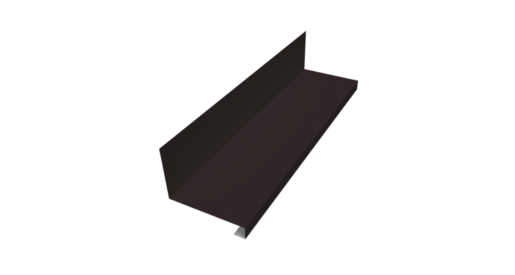 Планка примыкание нижнее к трубе фальц 0,45 Drap ST RAL 9005 черный (2м)