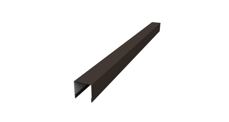 Планка вертикальная лицевая для забора жалюзи Palermo 0,5 Satin Matt RR 32 темно-коричневый (2м)
