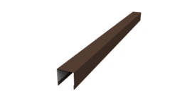 Планка вертикальная лицевая для забора жалюзи Palermo 0,45 PE RAL 8017 шоколад (2м)