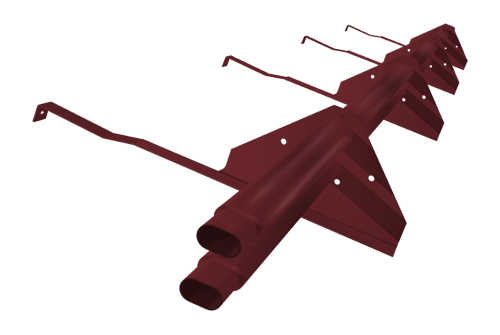 Снегозадержатель трубчатый для натуральной черепицы Стандарт RAL 3005 3м (профиль до 50мм)