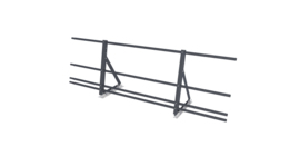 Ограждение кровельное со снегозадержателем на фальц Optima 0,65х2м RAL 7024