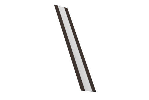 Крепежная планка жалюзи Milan, Milan Slim, Tokyo 0,5 Satin RR 32 темно-коричневый (1,8м)