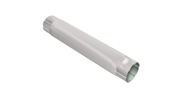 Труба круглая соединительная GL PE 100 мм 1 м RAL 9003 сигнальный белый